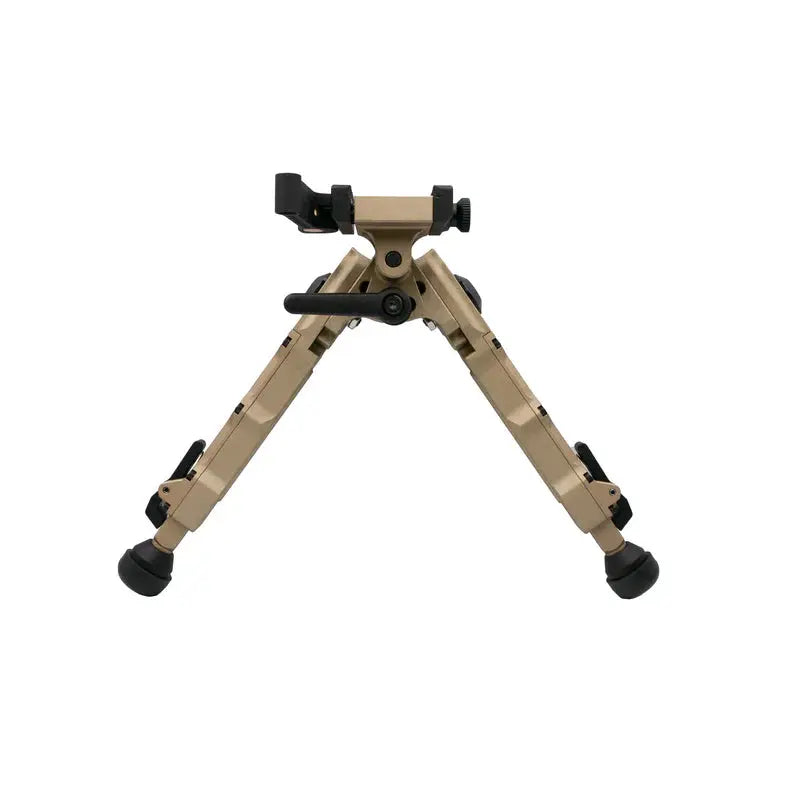 Load image into Gallery viewer, Bipiede AccuTac WB-4 QD FDE – Vista frontale gambe aperte in alluminio aeronautico | ZEM

