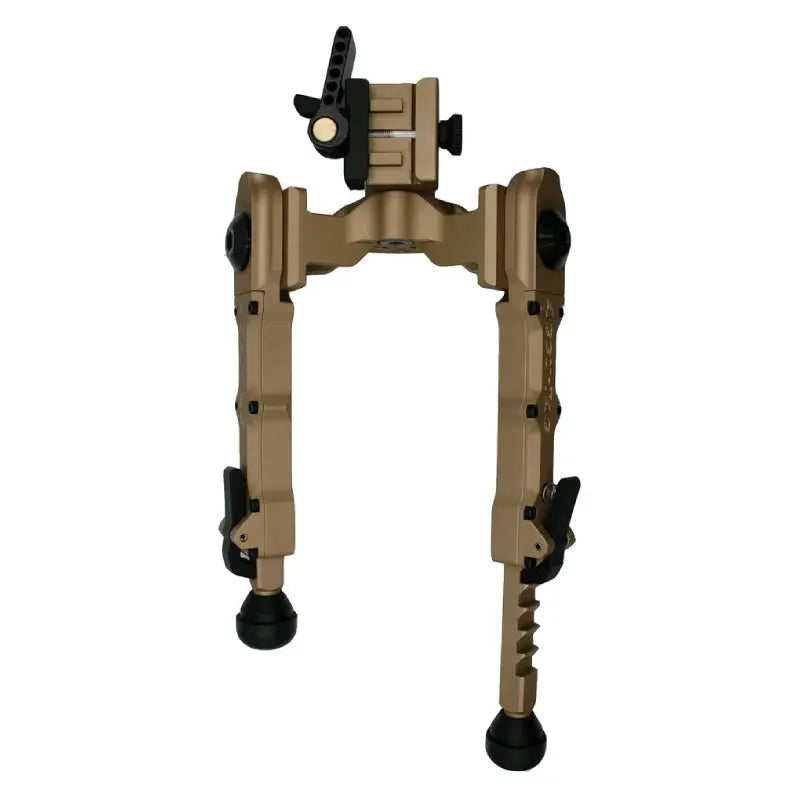 Load image into Gallery viewer, Bipiede AccuTac WB-4 QD FDE – Vista frontale gambe completamente estese long range | ZEM
