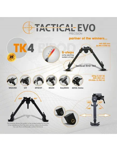Laden Sie das Bild in Galerie -Viewer, Bipiede TACTICAL EVO TK4 6,5-9" TACTICAL EVO
