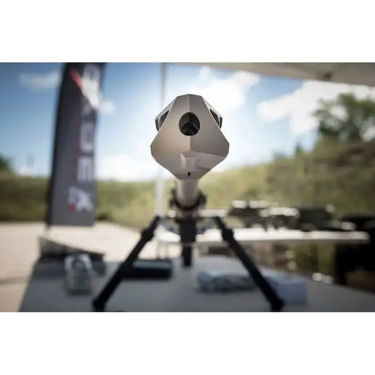 Cadex MX1 Muzzle Brake – Vista frontale del bore su fucile precision rifle long range | ZEM