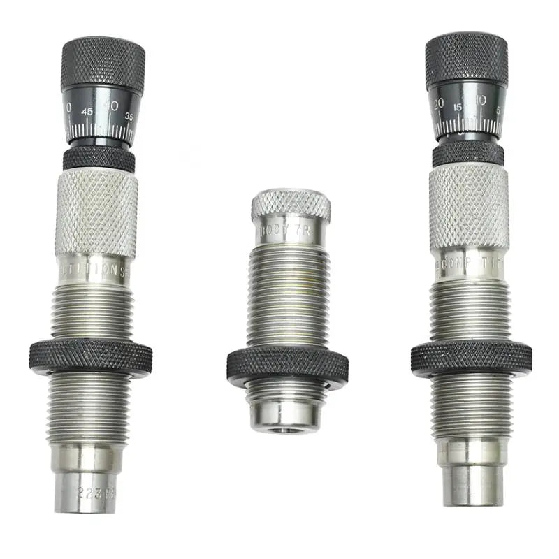 Carica immagine in Galleria Viewer, Redding Competition Bushing Neck Die Set 58155 – dettaglio 3 matrici: neck sizing die, body die e competition seating die

