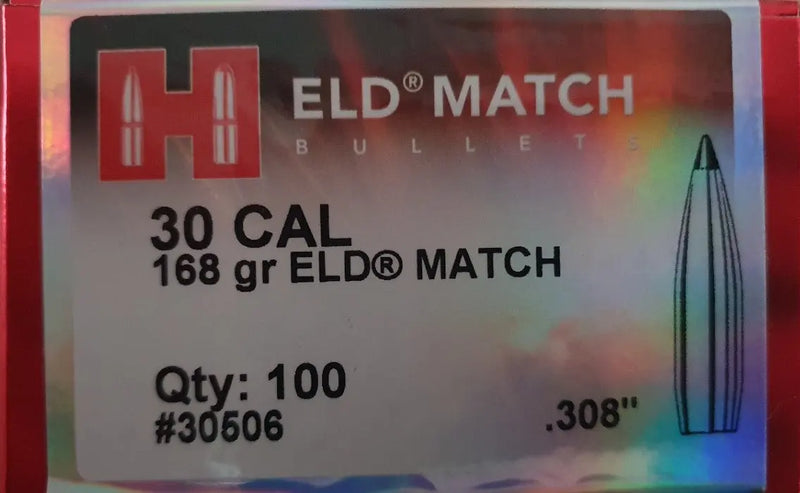 Laden Sie das Bild in Galerie -Viewer, Palle Hornady 308" 168gr ELD Match 100 pz. HORNADY
